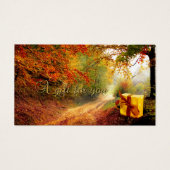 Herfst Bos Gouden Cadeaubon Visitekaartje (Voorkant)
