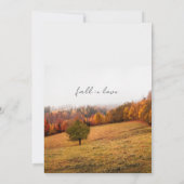 herfst bos herfst bruiloft kaart (Achterkant)