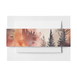 Herfst bos herfst gebladerte Waterverf bruiloft Uitnodigingen Wikkel