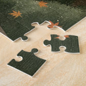 Herfst bos herfstbladeren legpuzzel (Zijkant)