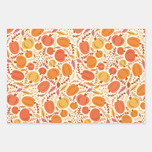 Herfst Bos Herfstbladeren Pompoen Inpakpapier Vel (Voorkant 2)