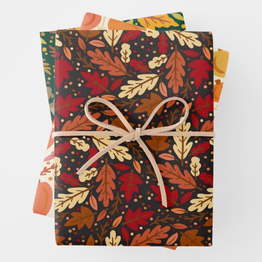 Herfst Bos Herfstbladeren Pompoen Inpakpapier Vel (In situ)