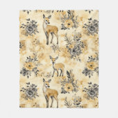 Herfst Bos Herten Patroon Fleece Deken (Voorkant)
