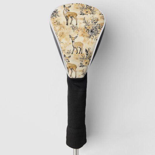 Herfst bos herten patroon golfheadcover (Voorkant)