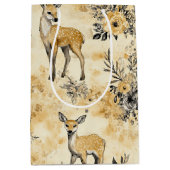 Herfst bos herten patroon medium cadeauzakje (Voorkant)