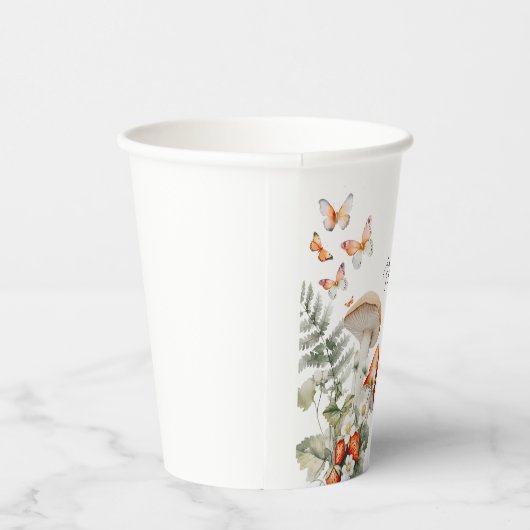 Herfst bos kleine paddenstoel baby shower papieren bekers (Rechts)