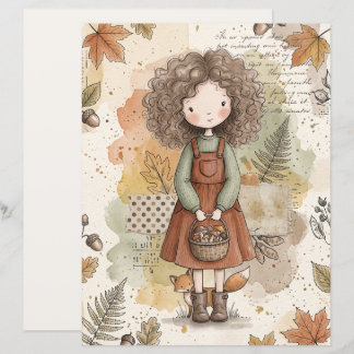 Herfst bos meisje kunst papier herfst verhaalboek