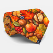 Herfst bos oogst stropdas (Opgerold)
