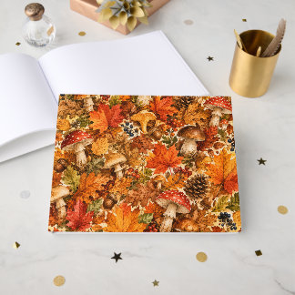 Herfst Bos Paddenstoel Patroon | Gezellige Herfstb Gastenboek