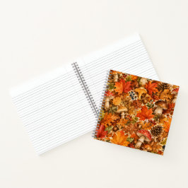 Herfst Bos Paddenstoel Patroon | Gezellige Herfstb Notitieboek