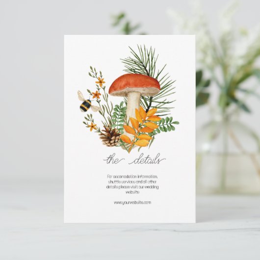 Herfst Bos Paddenstoelen Bijlagekaart Informatiekaartje (Staand voorkant)