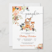 Herfst Bos Pompoen Baby Shower Uitnodiging (Voorkant)