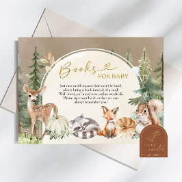 Herfst bos pompoen boeken voor baby kaart