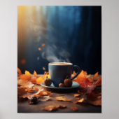 Herfst Bos Pompoen Spice Coffee Poster (Voorkant)