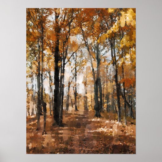 Herfst bos poster (Voorkant)