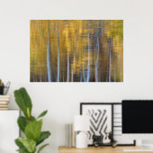 Herfst bos reflectie abstract poster (Thuiskantoor)