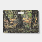 Herfst bos scène           badge (Achterkant)