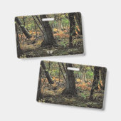 Herfst bos scène           badge (Voor- en achterkant)