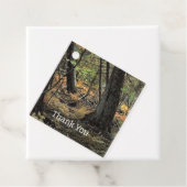 Herfst bos scène bedankjes labels (In situ)