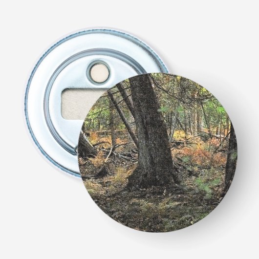 Herfst bos scène       button flesopener (Voorkant)