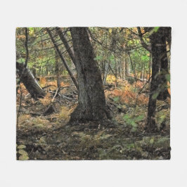 Herfst bos scène    fleece deken