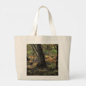Herfst bos scène grote tote bag (Achterkant)