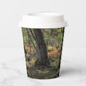 Herfst bos scène papieren bekers (Achterkant)