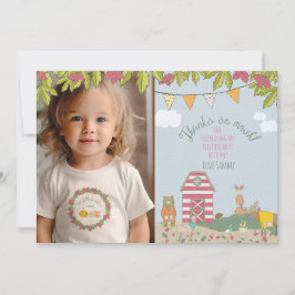 Herfst bos vrienden foto dank u kaart