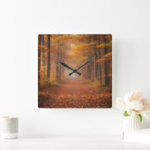 Herfst bos wandklok – Cozy natuur ontwerp (Huis)