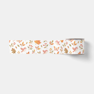 Herfst bos waterverf babymeisje shower satijnen lint