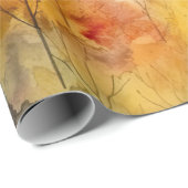 Herfst bos waterverf gloed cadeaupapier (Rol Hoek)