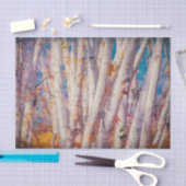 Herfst bos witte berkenbomen tissuepapier (Craft)