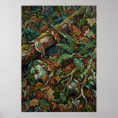 Herfst Bosbodem Blad Botanische Kunst Poster (Voorkant)