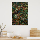 Herfst Bosbodem Blad Botanische Kunst Poster (Keuken)