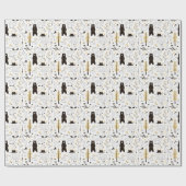 Herfst bosbomen bladeren patroon cadeaupapier (Vlak)