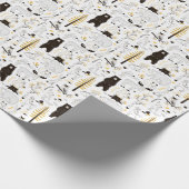 Herfst bosbomen bladeren patroon cadeaupapier (Hoek)
