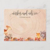 Herfst Bosdieren Baby Shower Advieskaart Briefkaart (Voorkant)