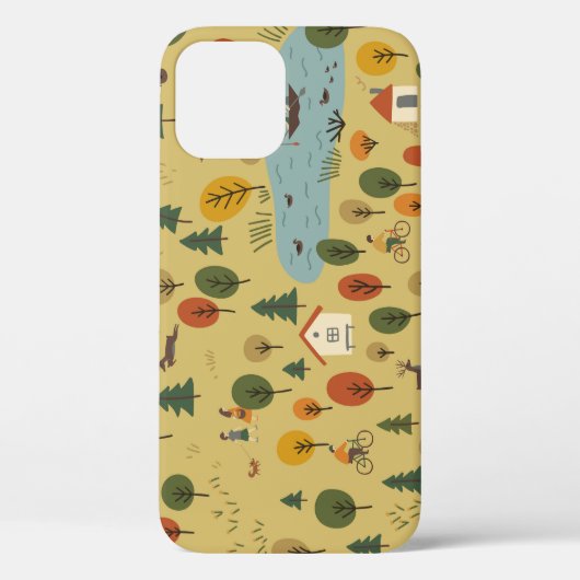 Herfst Bosdieren behang Case-Mate iPhone Case (Achterkant)