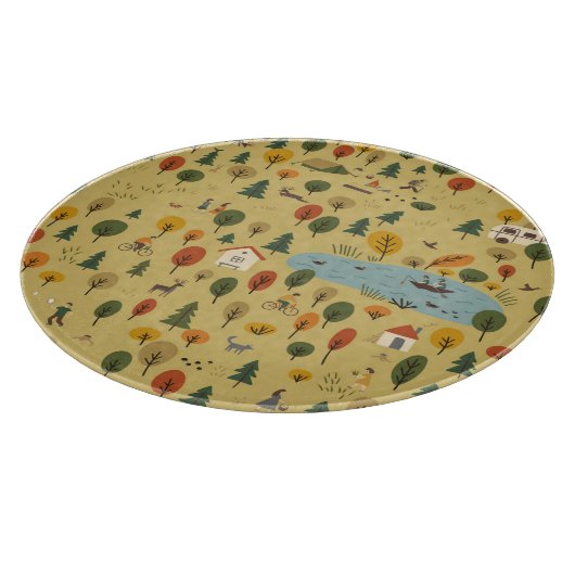 Herfst Bosdieren  behang Snijplank (Hoek)