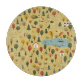 Herfst Bosdieren  behang Snijplank (Voorkant)