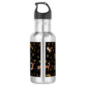 Herfst Bosdieren Herfstbladeren Monogram School Waterfles (Achterkant)