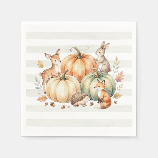 Herfst Bosdieren Servetten (Voorkant)