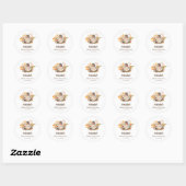 Herfst Bosfee Baby Shower Ronde Sticker (Vel)