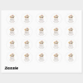 Herfst Bosfee Baby Shower Ronde Sticker (Vel)