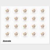 Herfst Bosfee Baby Shower Ronde Sticker (Vel)