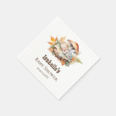 Herfst Bosfee Baby Shower Servet (Hoek)