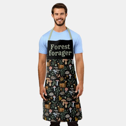 Herfst bosfoeragemier Herfstpaddenstoelen en -dier Schort (Gedragen)