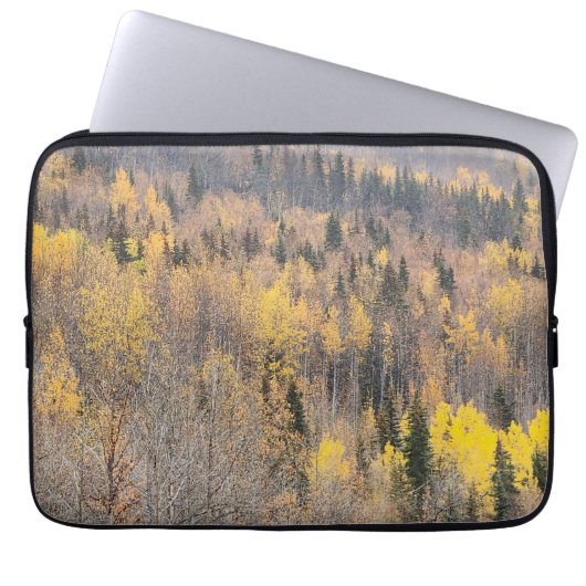 Herfst boslandschap met gouden bomen laptop sleeve (Voorkant)
