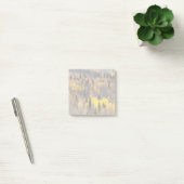 Herfst boslandschap met gouden bomen post-it® notes (Kantoor)