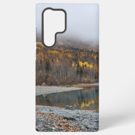 Herfst boslandschap met gouden bomen samsung galaxy hoesje